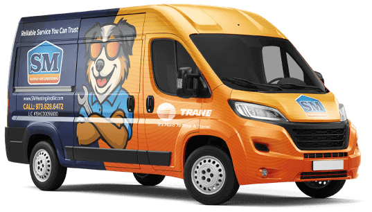 SM Heating & Air Conditioning Service Van